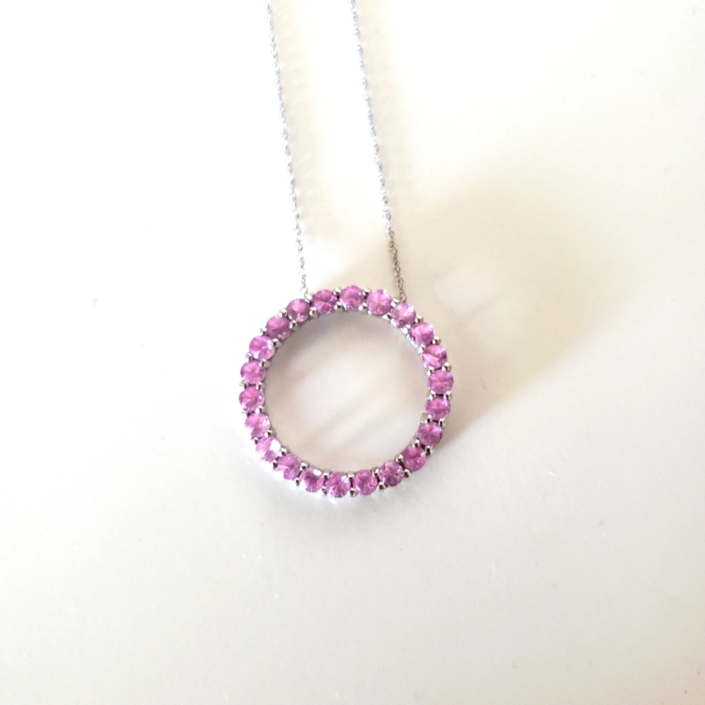 Kay Jewelry circle white gold 14K necklace